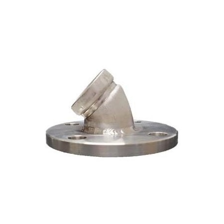 Industrial Choice Groove by 1/2in Flange 45 Degree Elbow Sch 10 SS304 1.5 inch GVF1/2-45-1.5-S10S4
